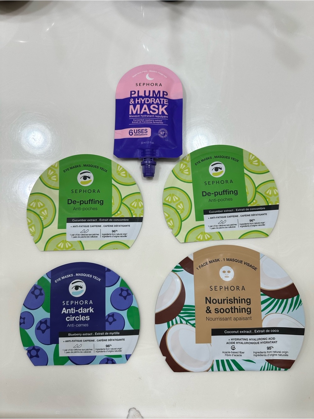 Sephora face mask and eye mask bundle NWT